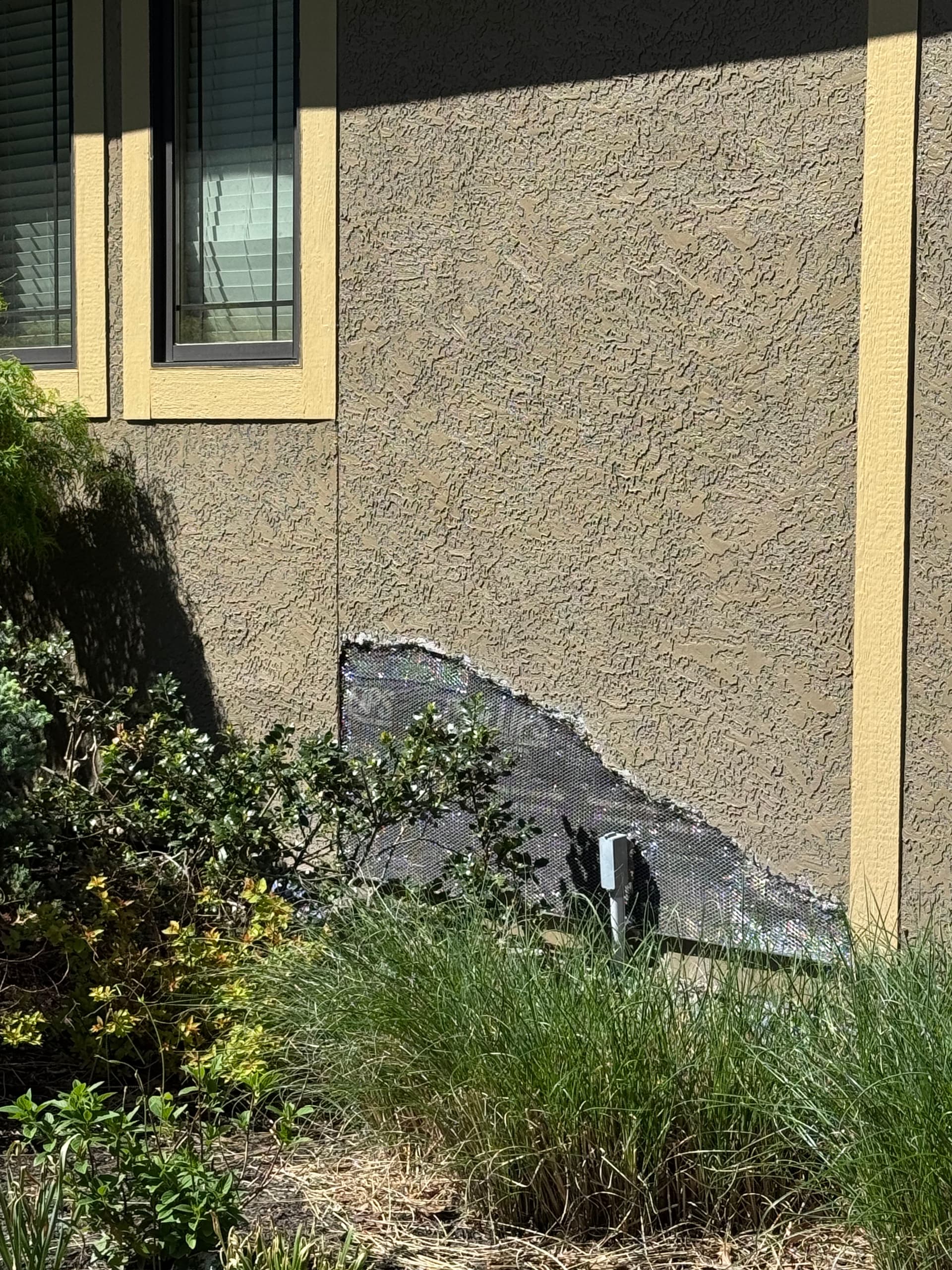 Gallery photos for Bulging Stucco Removed and Reapplied for a Solid Finish: Image #1