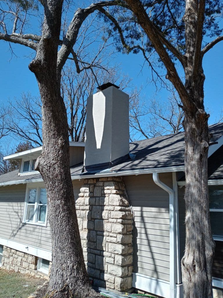 Project Chimney Stucco Repair and Refresh image